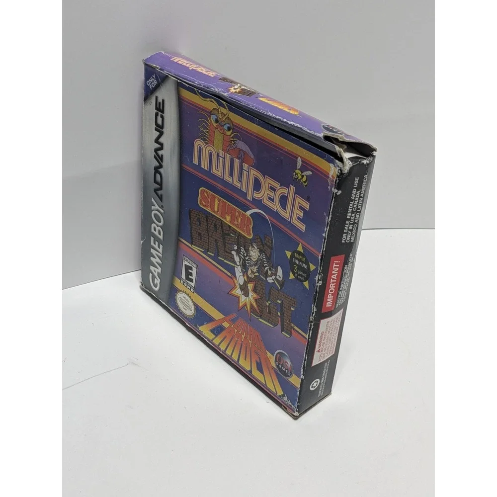 Millipede/Super Breakout/Lunar Lander - Game Boy Advance(GBA)Complete in Box CIB
